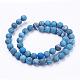 Dyed Natural Map Stone/Picasso Stone/Picasso Jasper Beads Strands G-F520-52-8mm-2