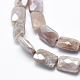 Electroplate Natural Sunstone Beads Strands G-K256-19A-02-3