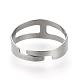 Adjustable 304 Stainless Steel Finger Ring Settings STAS-R094-18-3