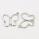 Antique Silver Plated Alloy Butterfly Necklace Pendants for DIY Jewelry X-EA11928Y-1
