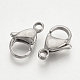 304 Stainless Steel Lobster Claw Clasps STAS-T029-15-2