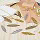 Superfindings 18 pièces 3 couleurs pendentifs en plumes en alliage pendentifs en plumes de style tibétain pendentifs antiques en feuilles pendantes plumes pendentif à breloque punk pour la fabrication de bijoux de bracelet à bricoler soi-même TIBEP-FH0001-21-4