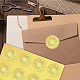 12 hoja de pegatinas autoadhesivas en relieve de lámina dorada. DIY-WH0451-040-6