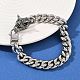 Браслеты из кубинской цепи из нержавеющей стали 304 для мужчин BJEW-I321-01ASP-2