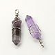 Natural Amethyst Double Terminated Pointed Pendants G-J062-02P-1