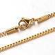 304 Stainless Steel Box Chain Venetian Chain Necklaces NJEW-I065-13-2