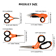 GORGECRAFT 4Pcs Sewing Scissors Set Stainless Steel Blades Sharpe Heavy Duty Fabric Cloth Embroidery Scissors Kit Comfortable Handle Orange for Home Office School Daily Supplies Accessory TOOL-WH0134-19-2