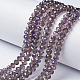 Electroplate Transparent Glass Beads Strands EGLA-A034-T2mm-F06-1