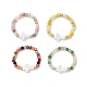 4 шт. гальванических стеклянных колец смешанных цветов RJEW-JR00934-2