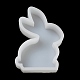 ウサギのディスプレイ装飾 DIY シリコン金型  レジン型  UVレジン用  エポキシ樹脂工芸品作り  ホワイト  125x80x32mm SIMO-H142-02A-3