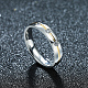 Regali di san valentino anelli per coppia in acciaio al titanio con zirconi cubici per donna RJEW-BB16490-7P-5