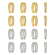 Nbeads 12Pcs 2 Colors Brass Micro Pave Clear Cubic Zirconia Snap on Bails ZIRC-NB0002-08-1