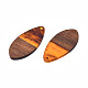 Transparent Resin & Walnut Wood Pendants RESI-N025-032-C02-3