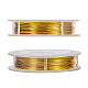 ジュエリー製作用丸銅線  ゴールドカラー  18ゲージ  1mm  3ロール/セット CWIR-BC0002-10G-4