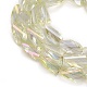Electroplate Glass Beads Strands X-EGLA-L010-FR03-1
