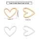 DICOSMETIC 28pcs 2 Colors 13mm 304 Stainless Steel Heart Linking Rings Asymmetrical Heart Pendants Hollow Heart Connector Findings for Necklace Bracelet Jewelry DIY STAS-DC0002-65-5