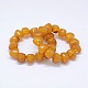 Bracelets extensibles avec perles en résine d'imitation ambre  BJEW-E337-11-1