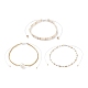 3 stücke 3 stil natürliche perle & glas saatperlen stretch-armbänder set für frauen BJEW-JB08889-4
