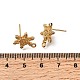 Фурнитура для сережек-гвоздиков из латуни с микропаве из кубических цирконий в виде снежинок KK-B152-04G-2