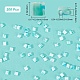 CREATCABIN 200Pcs 2 Hole Tila Beads Square Glass Seed Beads Rectangle Mini Opaque with Plastic Container for Craft Bracelet Necklace Earring Christmas Jewelry Making(Pale Turquoise Color) 5x5mm SEED-CN0001-07-2