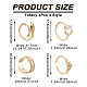 Cheriswelry 4 stücke 4 stil schlange & lächelndes gesicht & stern messingmanschettenringe für sie RJEW-CW0001-01-3