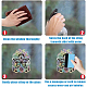 4Pcs 4 Patterns PVC Colored Laser Stained Window Film Adhesive Static Stickers STIC-WH0008-010-4