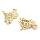 Подвески из латуни с прозрачным фианитом KK-U009-12H-G-2