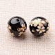 Flower Picture Printed Glass Round Beads GLAA-J089-12mm-A04-2