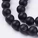 Brins noir de perles de pierre naturelle X-G-R193-01-12mm-3