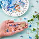 Cheriswelry 160 pz 8 colori ciondoli in vetro bicolore DIY-CW0001-23-4