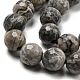 Fili di pietra naturale mappa / picasso pietra / picasso di perline jasper G-C079-B05-02-4