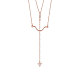 Ожерелья с подвесками Shegrace из стерлингового серебра 925 пробы с покрытием из розового золота JN750B-1