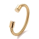 Bracelets manchettes bracelets jonc avec boule en 304 acier inoxydable BJEW-H570-06G-2
