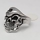 Anneaux de crâne à bijoux d'Halloween cool pour les hommes RJEW-F006-080-23mm-2