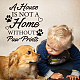 SUPERDANT Family Pets Quotes Wall Sticker A House is Not A Home without Paw Prints Wall Decal Pet Footprints Heart Shape PVC Wall Art Self-adhesive Sticker for Home Decorations DIY-WH0377-037-4