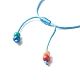 Joli bracelet de perles en bois coeur pour enfant BJEW-JB06753-01-7