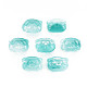 Perles de verre peintes par pulvérisation transparentes deux tons GLAA-T022-03-C04-1