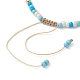 Braccialetto con perle intrecciate di perle naturali e semi di vetro BJEW-JB09531-5