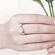 Изящные оловянного сплава кошачий глаз палец кольца для женщин RJEW-BB10554-7B-5