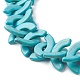 Colliers à plastrons en perles d'arc turquoise synthétique teint NJEW-P279-01B-2
