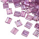 Placage de perles de rocaille en verre transparent à 2 trou SEED-N004-008-3