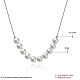 925 libra esterlina collares de abalorios concha de plata de la perla NJEW-BB18719-3