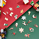 SUNNYCLUE 1 Box 40Pcs 20 Style Christmas Enamel Charms Reindeer Charms Santa Claus Charm Pendants Snowflake Charms for Jewelry Making Christmas Sock Hat Gingerbread Man Charms Bulk DIY Craft FIND-SC0002-65-4