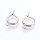 Brass Hoop Earring Findings with Latch Back Closure ZIRC-F088-063P-1