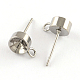 201 Stainless Steel Stud Earring Settings STAS-S041-08-1