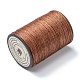 ラウンドワックスポリエステル糸ストリング  マイクロマクラメコード  ツイストコード  革縫い用  サドルブラウン  0.65mm  約87.48ヤード（80m）/ロール YC-D004-02D-019-2
