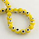Perles rondes vernissées de mauvais œil manuelles LAMP-R114-10mm-01-1