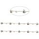 Chaînes à maillons en perles de verre et plastique ABS papillon CHS-G028-02G-01-2