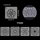 Chgcraft 5sheets 5 Muster matt PP Kunststoff-Zeichnungsskala Vorlage DIY-CA0001-79-2