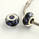 Perlas europeas de resina con estampado de huellas de perro con agujero grande OPDL-Q128-12B-1
